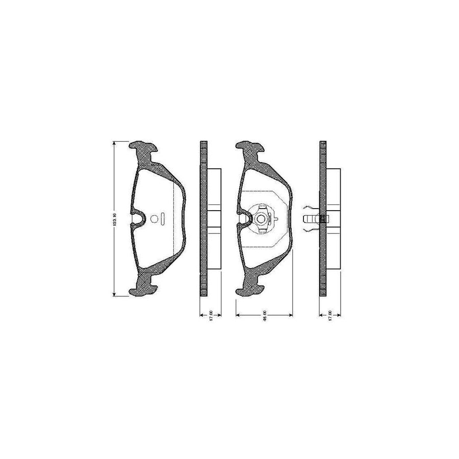 Bosch 0986Tb2146 Brake Pad Set Excl Wear Warning Contact With Accessories