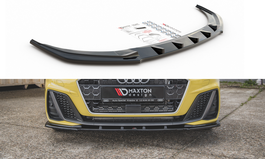 Maxton Design AU-A1-GB-SLINE-FD1T Front Splitter V.1 Audi A1 S-Line GB | Duco Car Parts UK Car Parts