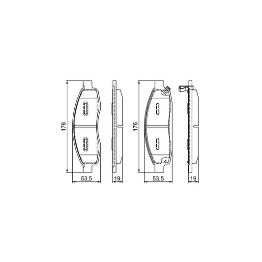 Bosch 0986495366 Brake Pad Set With Acoustic Wear Warning With Anti Squeak Plate With Mounting Manual BP1716