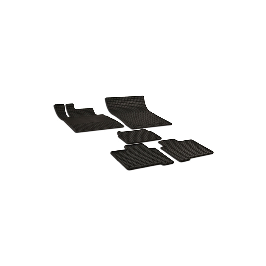WALSER Tailored 50469 Floor mat set suitable for MERCEDES-BENZ G-Class Elastomer, Front and Rear, Quantity: 5, Black