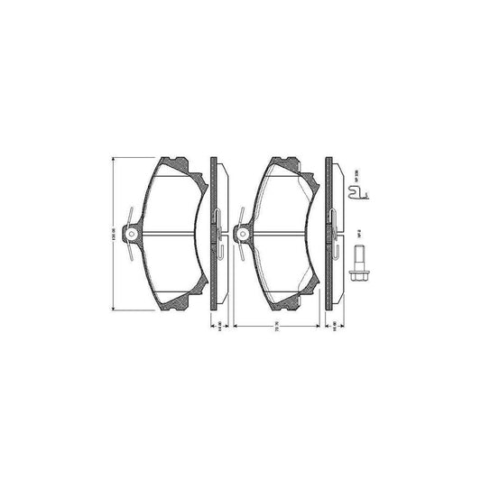 Bosch 0986Tb2288 Brake Pad Set Excl Wear Warning Contact With Bolts With Accessories