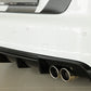 Rieger 00056805 Audi 8V A3 Rear Diffuser for Twin Tailpipe Left & Right -  Matte Black