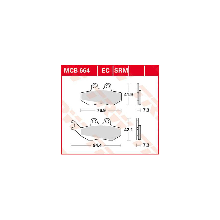 TRW Sinter Maxi Scooter Mcb664Srm Brake Pad Set