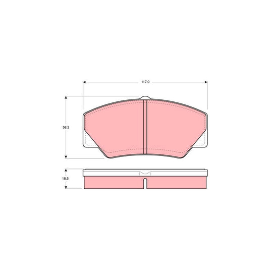 TRW Gdb349 Brake Pad Set Not Prepared For Wear Indicator