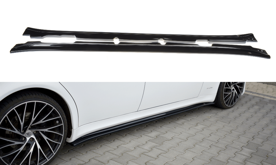 Maxton Design MS-QP-5-SD1T Side Skirts Diffusers Maserati Quattroporte MK5 (Facelift) | Duco Car Parts UK Car Parts