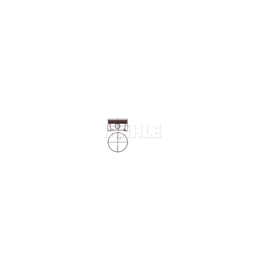 MAHLE ORIGINAL 081 PI 00122 000 Piston 77,0 mm, without cooling duct