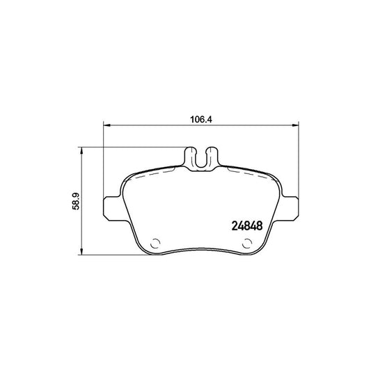 Brembo P 50 135 Brake Pad Set Prepared For Wear Indicator With Brake Caliper Screws
