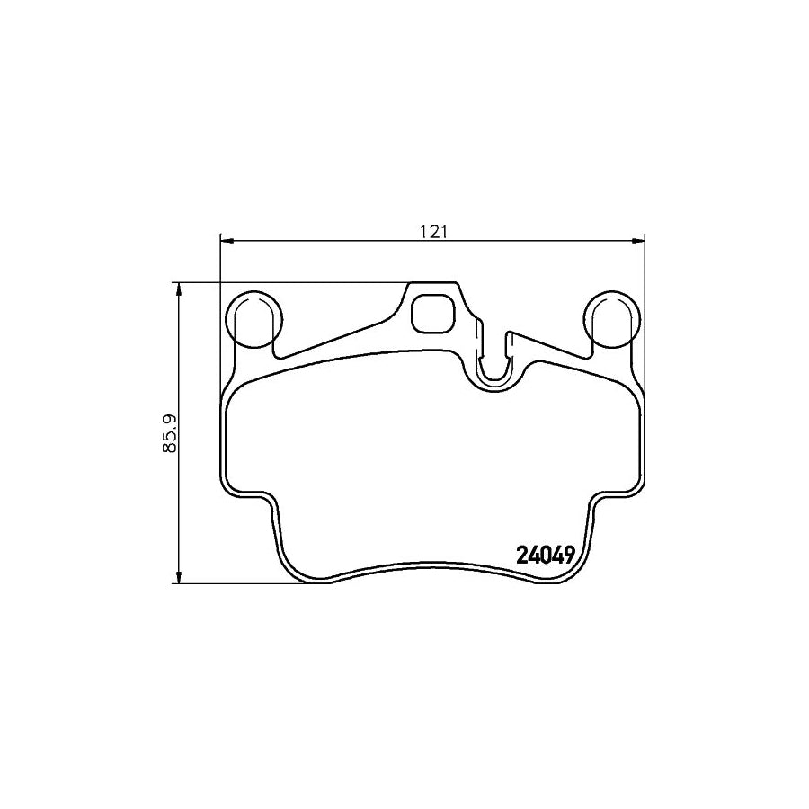 Hella 8DB 355 012 721 Brake Pad Set Prepared For Wear Indicator
