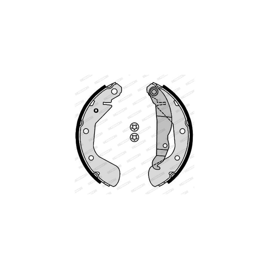 FERODO FSB4185 Brake Shoe Set with handbrake lever PREMIER