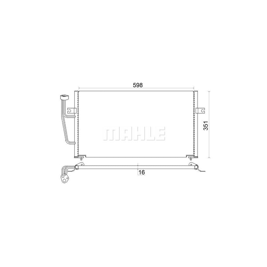 MAHLE ORIGINAL AC 193 000S Air conditioning condenser without dryer