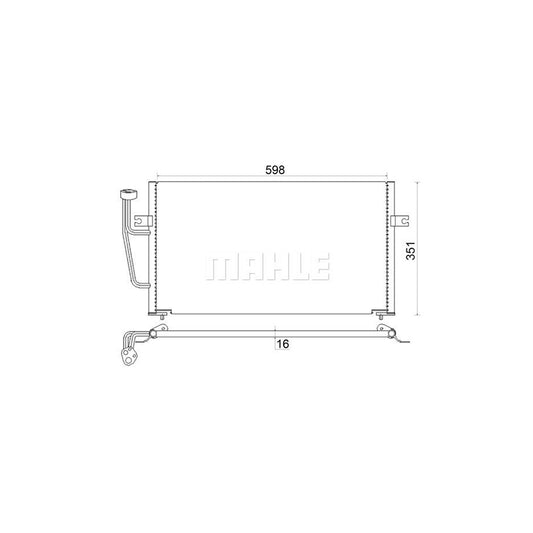 MAHLE ORIGINAL AC 193 000S Air conditioning condenser without dryer