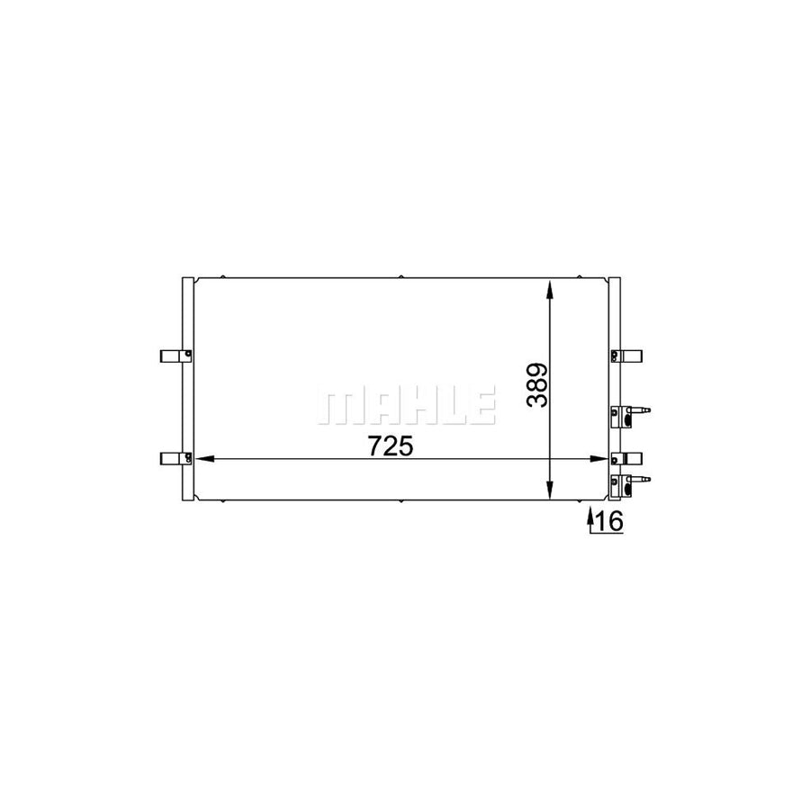 MAHLE ORIGINAL AC 695 000P Air conditioning condenser for FORD TRANSIT without dryer