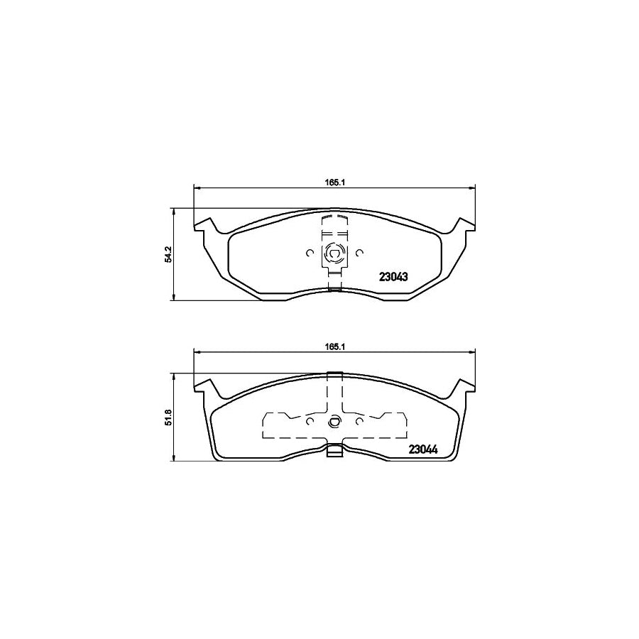 Hella 8DB 355 007 941 Brake Pad Set Not Prepared For Wear Indicator