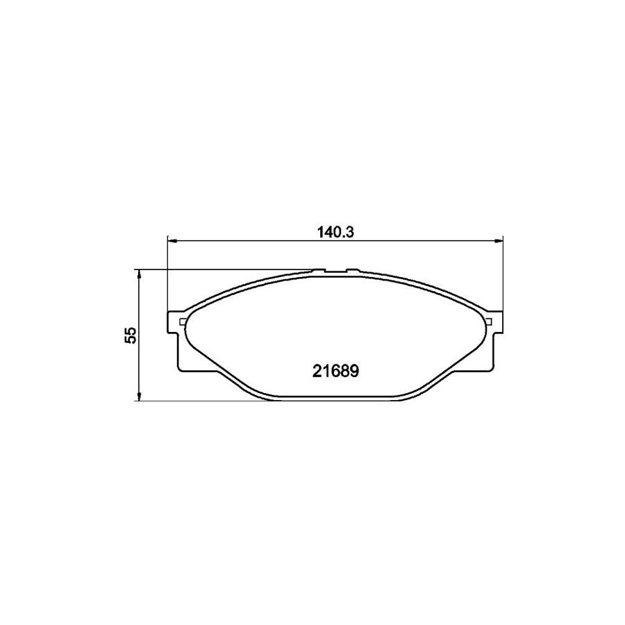 Hella 8DB 355 016 411 Brake Pad Set Not Prepared For Wear Indicator