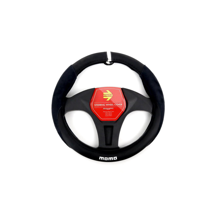 Momo ELEGANT SWC010BWS Steering wheel cover Black/Red, ?: 38-39cm, PVC