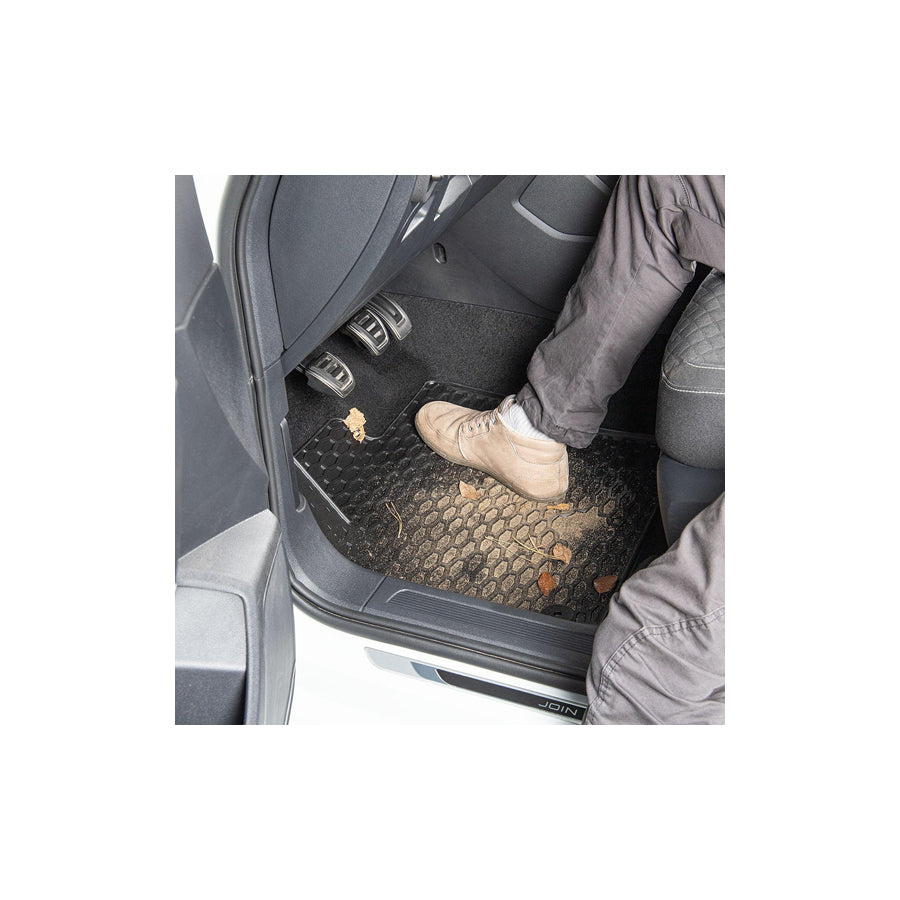 HEYNER PREMIUM OEM 737650 Floor mat set Elastomer, Quantity: 4, Black