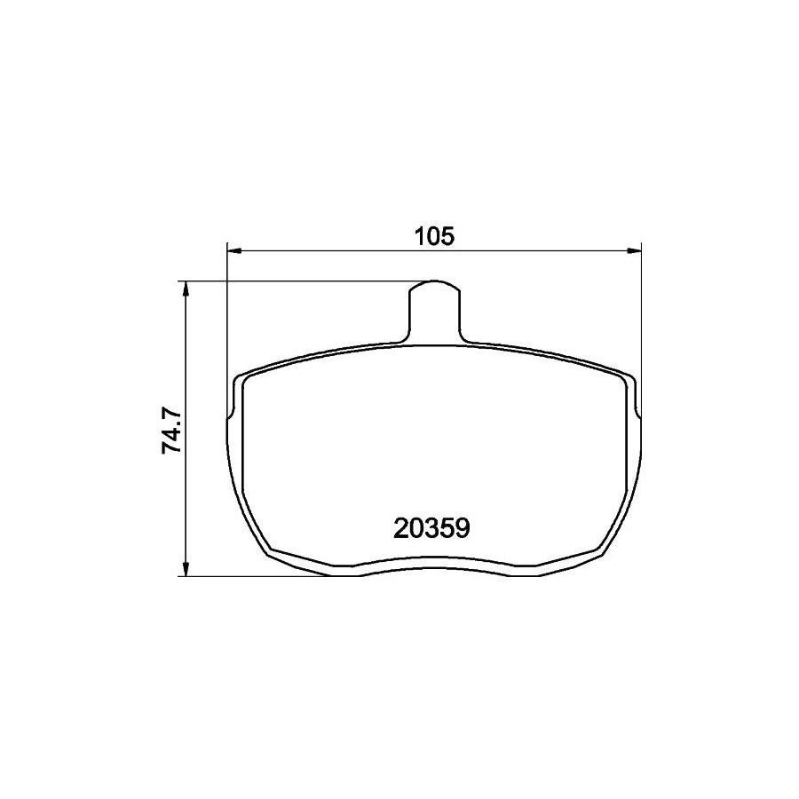 Hella 8DB 355 006 361 Brake Pad Set Not Prepared For Wear Indicator With Accessories