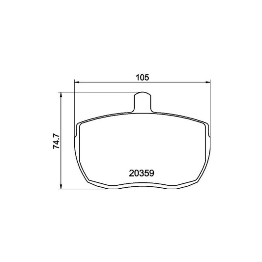Hella 8DB 355 006 361 Brake Pad Set Not Prepared For Wear Indicator With Accessories