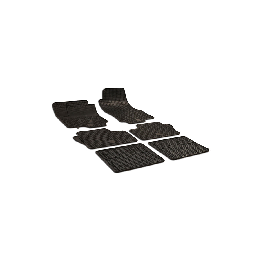 WALSER Tailored 50492 Floor mat set for OPEL Zafira B (A05) Elastomer, Front and Rear, Quantity: 6, Black
