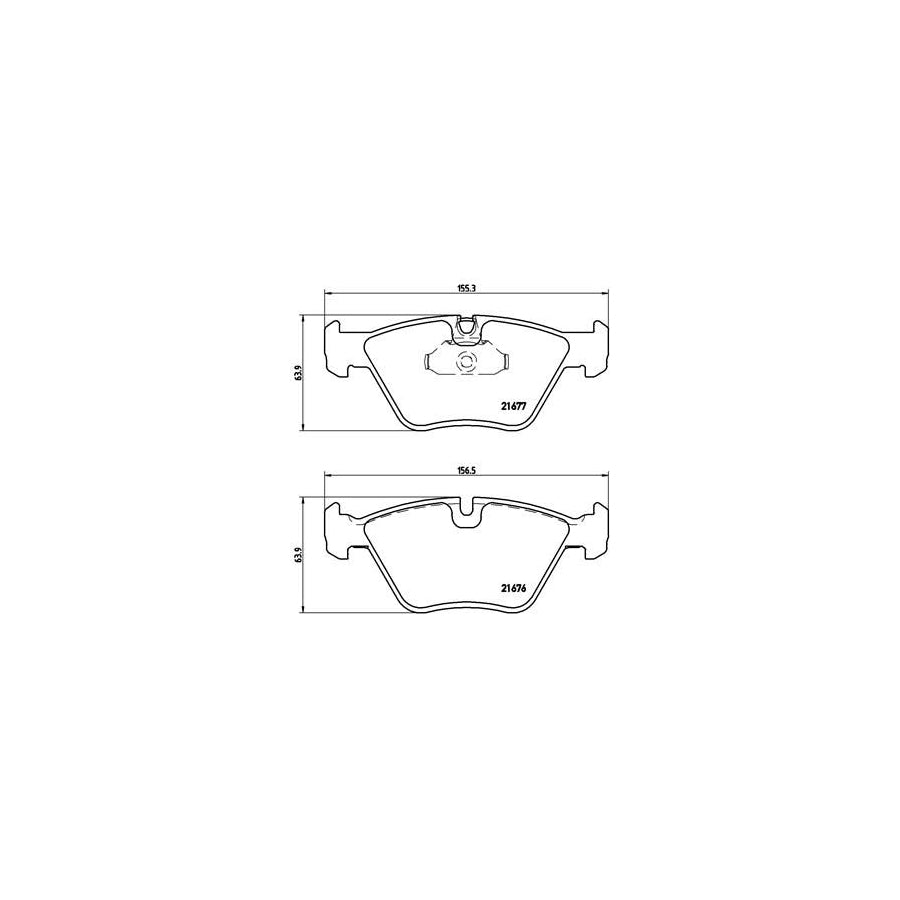 Brembo P 06 022 Brake Pad Set For Bmw 5 Saloon E39 Prepared For Wear Indicator