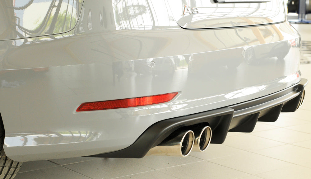 Rieger 00056808 Audi 8V A3 Rear Diffuser for Twin Tailpipe Left & Right -  Matte Black