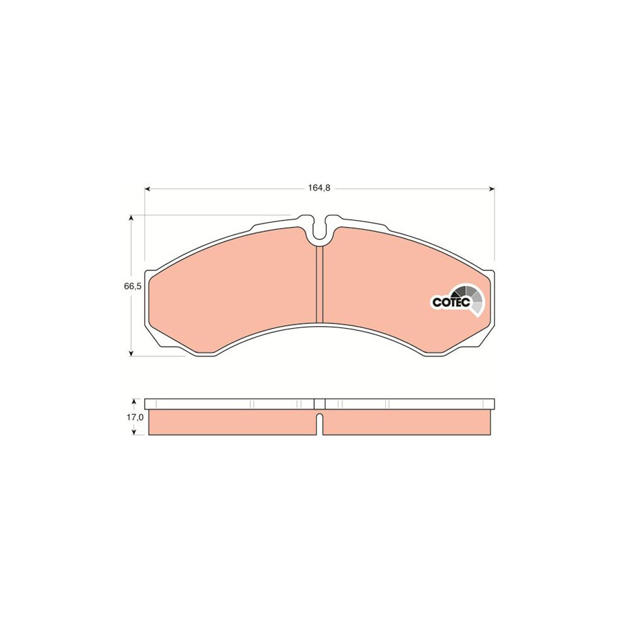 TRW Cotec Gdb1534 Brake Pad Set For Iveco Daily Prepared For Wear Indicator