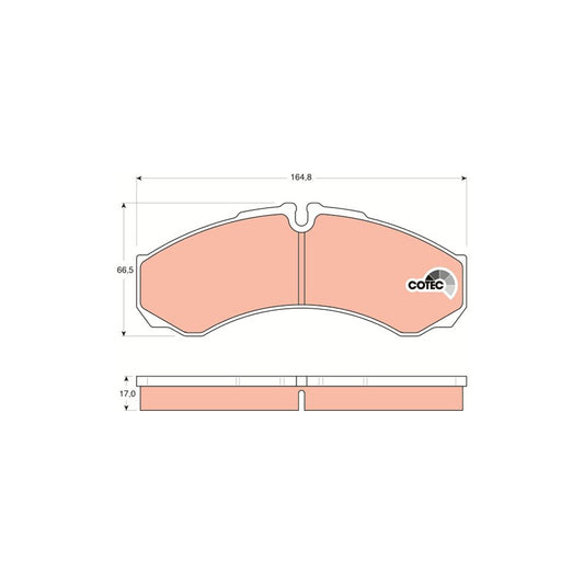 TRW Cotec Gdb1534 Brake Pad Set For Iveco Daily Prepared For Wear Indicator