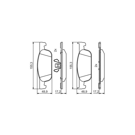 Bosch 0986495424 Brake Pad Set BP2056