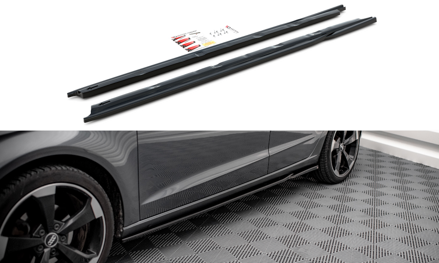 Maxton Design AU-A3-8V-SD1T Side Skirts Diffusers Audi A3 Sportback 8V | Duco Car Parts UK Car Parts