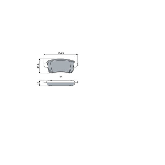 Bosch 0986494978 Brake Pad Set BP1829