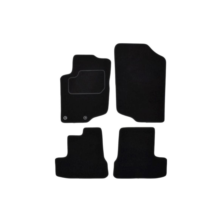 MAMMOOTH A041 PGT75 PRM 01 Floor mat set for PEUGEOT 207 CC Textile, Front and Rear, Quantity: 4, Black