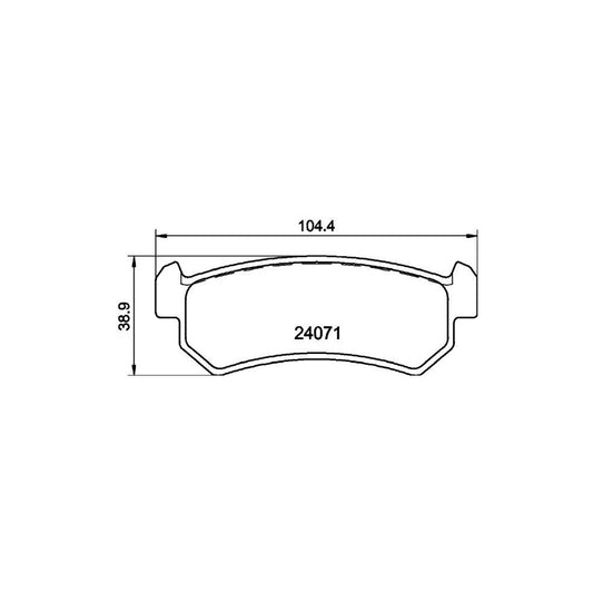 Hella 8DB 355 011 451 Brake Pad Set Not Prepared For Wear Indicator