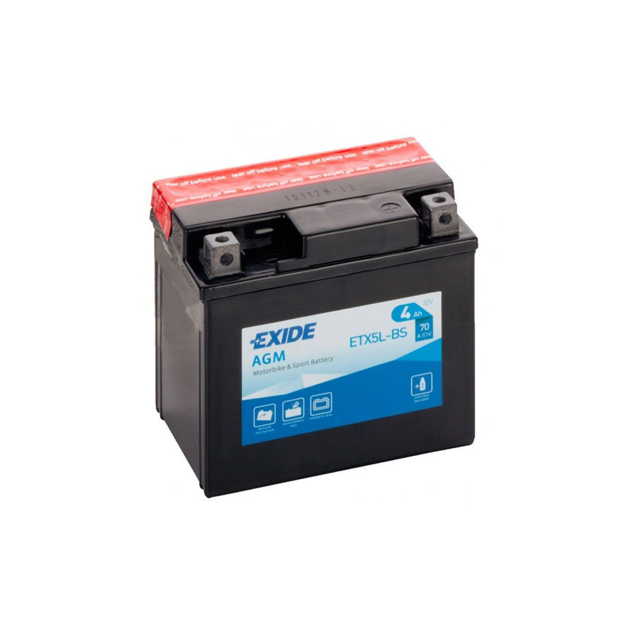 Exide ETX5LBS Motorcycle Battery 12V 4AH 70A | Duco Car Parts UK Car Parts