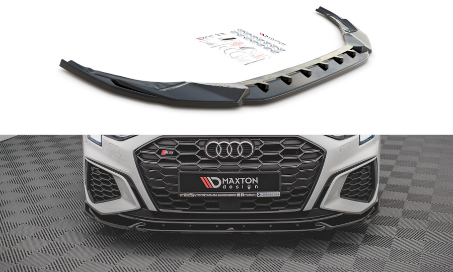 Maxton Design AU-A3-8Y-SLINE-FD3T Front Splitter V.3 Audi S3 / A3 S-Line 8Y | Duco Car Parts UK Car Parts