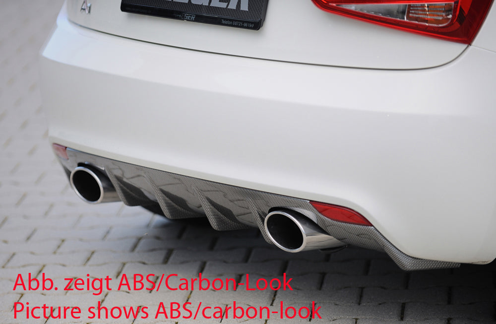 Rieger 00044110 Audi 8X A1 Rear Diffuser for Sport Tailpipe Left & Right -  Matte Black