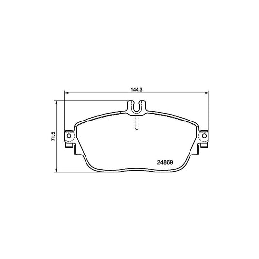 Hella 8DB 355 019 721 Brake Pad Set Prepared For Wear Indicator