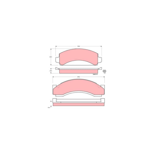 TRW Gdb4053 Brake Pad Set For Chevrolet G30 Box Incl Wear Warning Contact