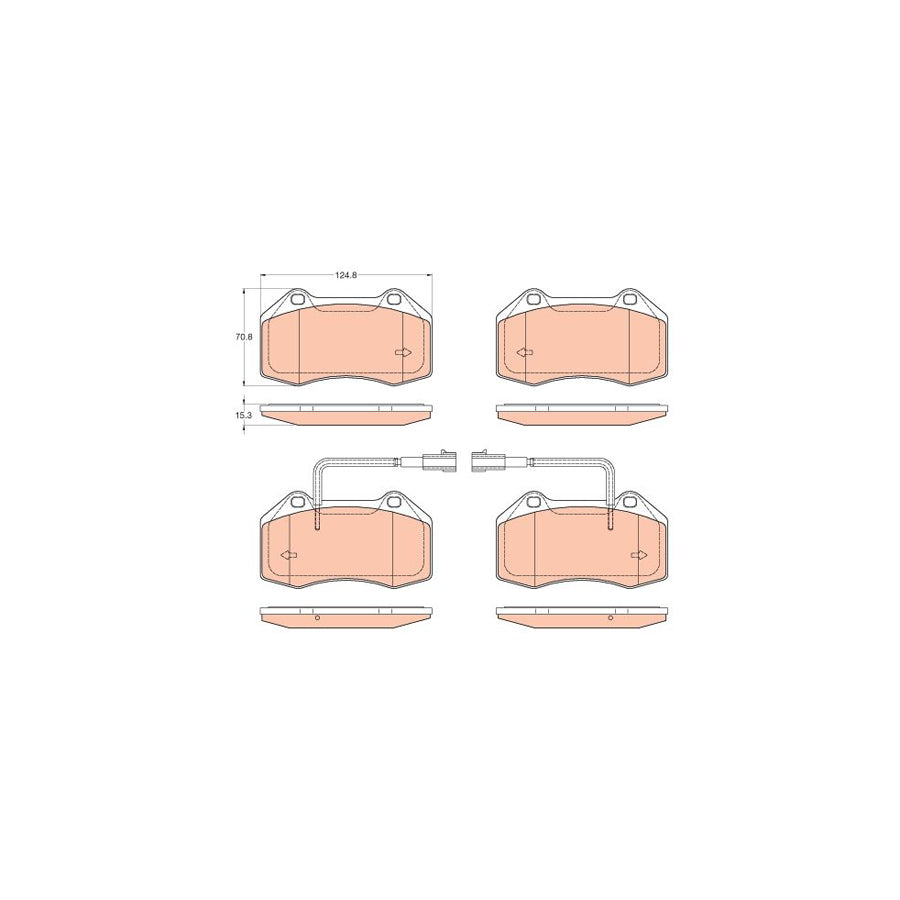 TRW Gdb2045 Brake Pad Set Incl Wear Warning Contact