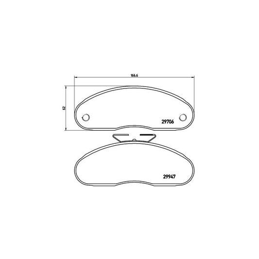 Brembo P 68 013 Brake Pad Set Excl Wear Warning Contact