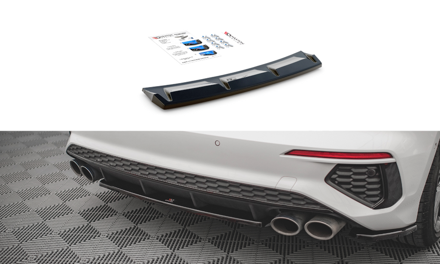 Maxton Design AU-A3-8Y-SLINE-RD3T Central Rear Splitter Audi S3 8Y Sportback | Duco Car Parts UK Car Parts