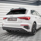 Maxton Design Audi A3 S-Line Sportback 8Y Central Rear Splitter (with vertical bars)