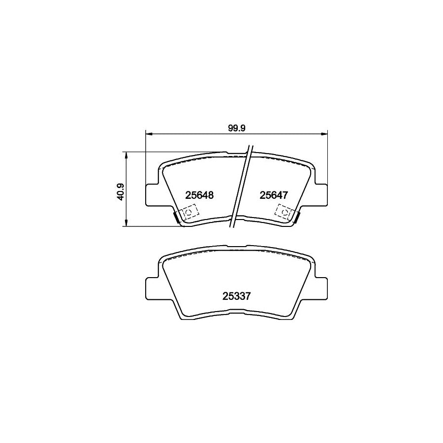 Hella 8DB 355 020 371 Brake Pad Set With Acoustic Wear Warning