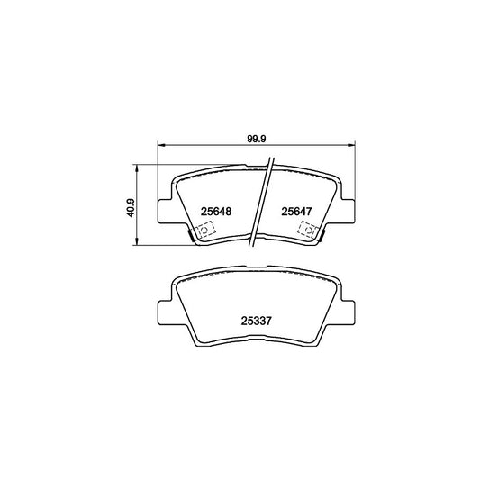 Hella 8DB 355 020 371 Brake Pad Set With Acoustic Wear Warning