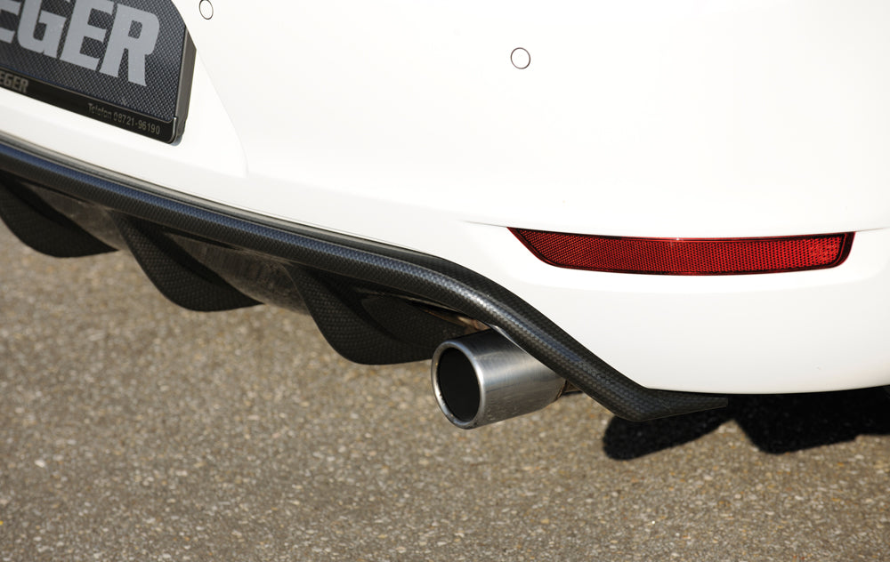 Rieger 00099811 VW Mk6 Golf GTI Rear Diffuser for Original Tailpipe Left & RIght - Carbon-Look