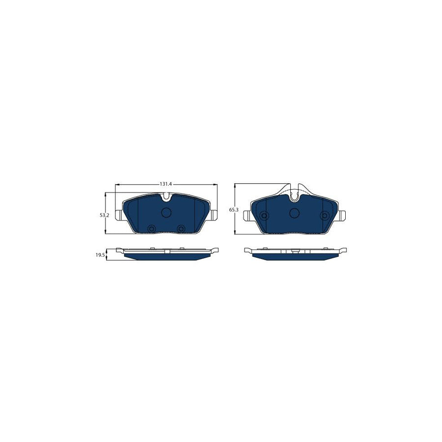 TRW Gdb2038Bte Brake Pad Set For Bmw I3 I01 Prepared For Wear Indicator With Accessories