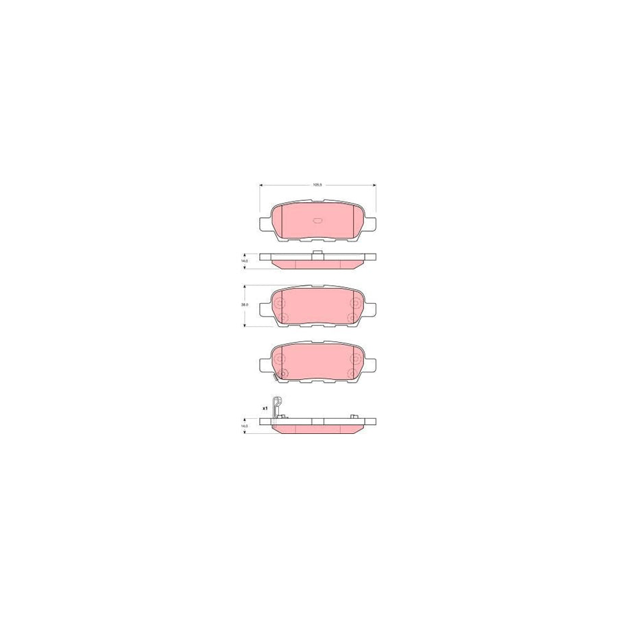 TRW Gdb3393 Brake Pad Set With Acoustic Wear Warning
