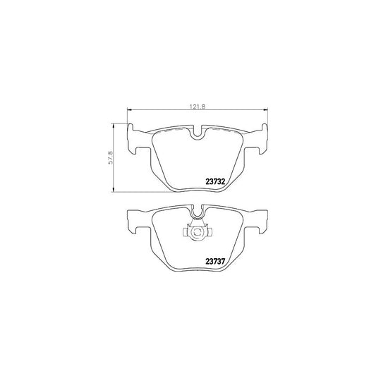 Hella 8DB 355 010 471 Brake Pad Set Prepared For Wear Indicator