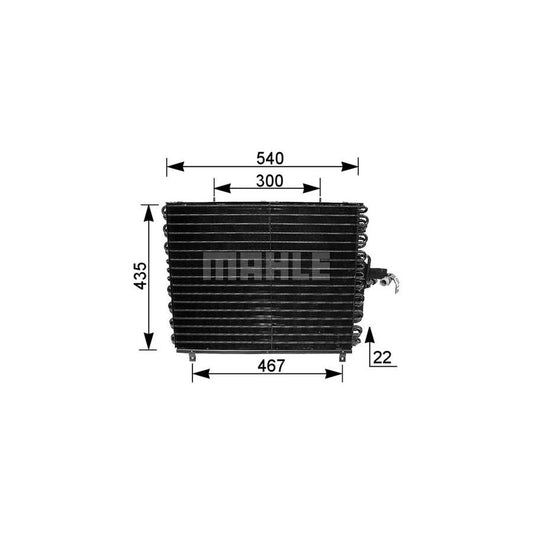 MAHLE ORIGINAL AC 166 000S Air conditioning condenser without dryer