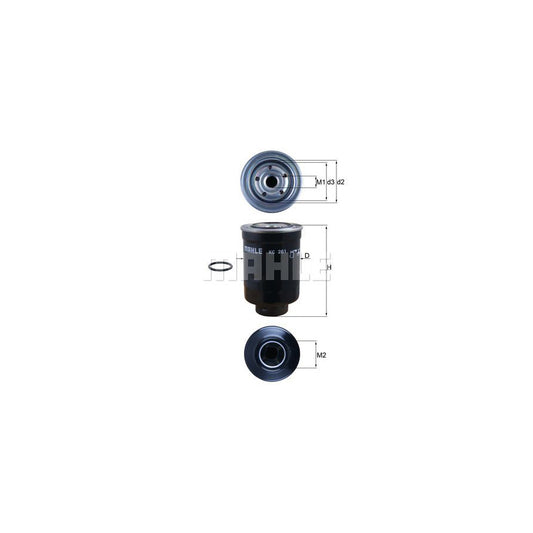 MAHLE ORIGINAL KC 261D Fuel filter Spin-on Filter