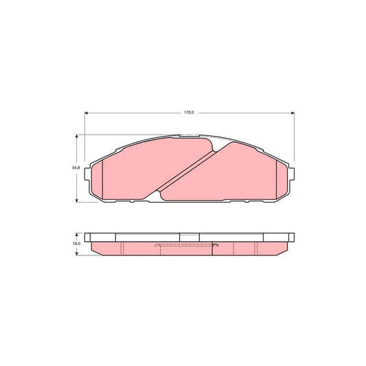 TRW Gdb3394 Brake Pad Set For Nissan Patrol Gr Iv Off Road Y60 Gr Not Prepared For Wear Indicator